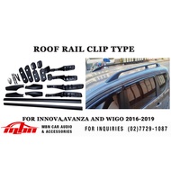 Roof Rail BLACK Clip Type OEM for Innova, Avanza and Wigo Model 2016-2019, No Drilling Required