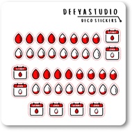 Planner Stickers / Journal Stickers (period tracker)