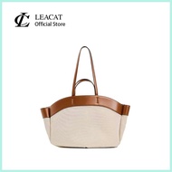 Leacat Women's bag large capacity shoulder bag canvas tote bag fashionable commuting shopping bag
