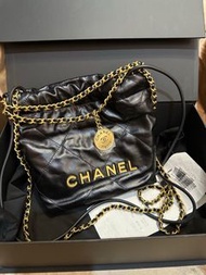 Chanel 22bag mini黑金