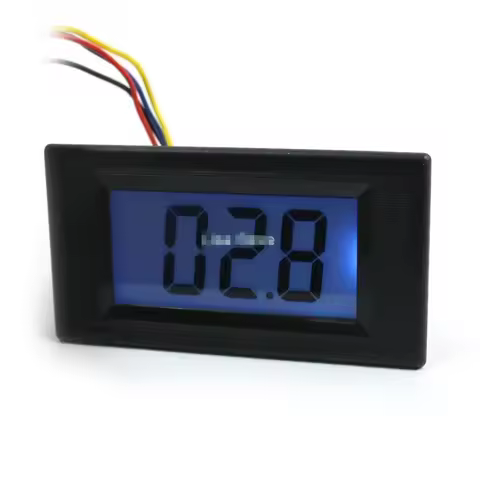 Panel Mount 3 1/2 Black Digit LCD Resistor Tester Resistance Meter 0-200Ohm Kohm Milliohm YB5135RD D
