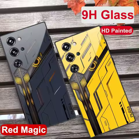 For Nubia Red Magic 10 Pro Plus Case Tempered Glass Hard Back Cover Red Magic 9S Pro 5G Cases For Nu