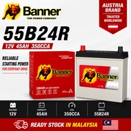 55B24RS 55B24LS 55B24L BANNER CAR BATTERY BATTERY KERETA SUITABLE FOR PROTON SAGA FLX BLM HONDA CIVI