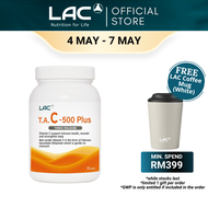 [Expiry Aug 2027] LAC T.A. C-500 Plus Timed-Release (90 Caplets) Triple Action Vitamin C for Immune 