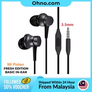 Mi In-Ear Headphones Fresh Edition (Mi In-Ear Headphones Basic Piston) – Dynamic Headphones with Mic