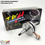 premium-TWH DIO Racing Motorcycle Stroke 52.6mm Full Metal Crankshaft for Honda AF17 AF18 AF27 AF28
