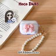 For Hoco EW43 Case DIY Cute bowknot Soft Silicone Earphone Case Casing Cover NO.3