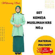 Set Kemeja KRS No.3 Muslimah Polysoft + Kain