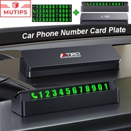 Toyota TRD Car Phone Number Card Plate Luminous Sticker Number Car Temporary Parking Card For Wigo V