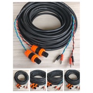 Speaker Cable 4x1.5 Jack Banana To Jack Speakon Orange B 1 2 3 5 7 Meters