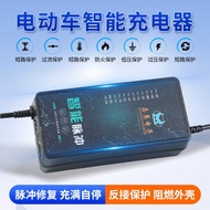 Electric Car Charger 48V/64V/60V/72V20AH Pulse Repair Full Self-Stop Battery Car 12 Lights