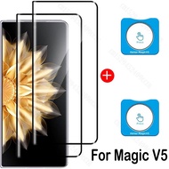 For Honor Magic V5 Tempered Glass Full Curved Protective Screen Protetor For Honor Magic V5 Camera  
