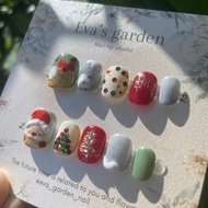 可愛_聖誕節_手工穿戴甲_屋頂上的聖誕老公公