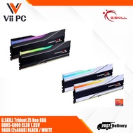 G.SKILL Trident Z5 Neo RGB DDR5-6000 CL30 1.35V 96GB (2x48GB) BLACK / WHITE Gaming Desktop Ram