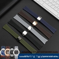 [25x13mm] Rubber Silicone Watch Band for Patek PP Nautilus 5711 5712 5726 5980, Men's Style Curved E