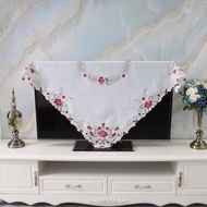 Tv Protective Cover, Lace TV Dust Cover with Exquisite Embroidery for LCD TV - Indoor Furniture Prot