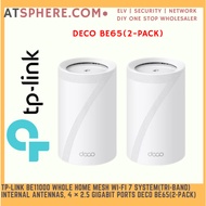 TP-LINK BE11000 Whole Home Mesh Wi-Fi 7 System(Tri-Band)Deco BE65(2-pack)