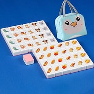 YANMEIYA Seaside Escape Game Blocks Mahjong Sets with 49 Tiles 36MM Pet and Food Pattern