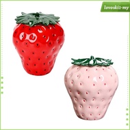 [LovoskibcMY] Ceramic Airtight Jar Tea Tins Containers Strawberry Shape Sealed Storage Canister Coll