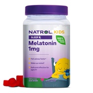 Kids Melatonin 1mg, Supplement for Restful Sleep, Sleep Gummies for Children, 140 Raspberry-Flavored