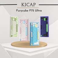 Furycube F75 Ultra mechanical keyboard - CNC aluminum frame, high-end rotary knob, 3 connection mode
