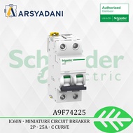 A9F74225 - Schneider Electric Acti 9 MCB iC60N 2P 25A Kurva C