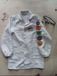 小小科學超人 兒童實驗袍 護目鏡halloween  costume lab gown