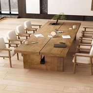 Table Negotiation Gale Pine Tea Table Nordic Office loft Solid Wood Simple Board Table Long Table Co