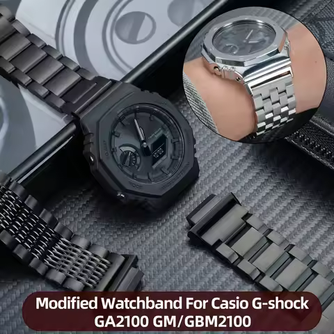DW5600/5610 GM-5600 series Modified Watchband For Casio G-shock GA-2100 GM-2100 GM-110 Men's Stainle
