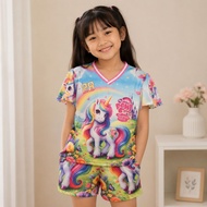 Junior Kids Jersey Set Ages 2-7 Years Unicorn Pony Printing Latest Viral Trend