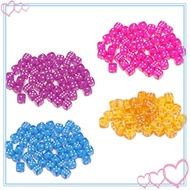 [meteorbdMY] 50PCS Acrylic Six Sided Dices 12mm D6 Dice for RPG Board Game Blue