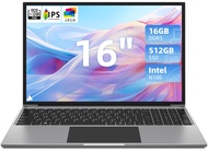 jumper Laptop, 16 Inch, Laptops Computer with 12th N100 CPU, 16GB DDR5 512GB SSD, FHD IPS Display, 1