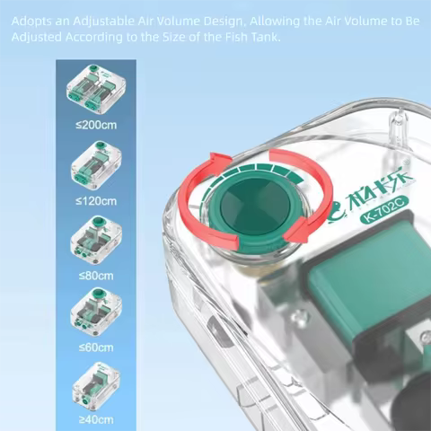 Ultra Silent Aquarium Air Pump Silent Operation Low Noise Fish Tank Oxygen Air Pump Transparent High
