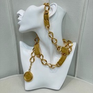 CHANEL 中古金色康鵬31 logo 腰鏈 80CM O652NY