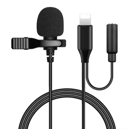 Lavalier Live Mini Microphone Recording Device Little Bee for iPhone iPad Xiaomi Android Smartphone 