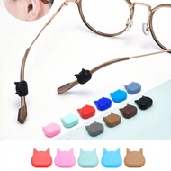 Heart Shaped Eyeglasses Non-Slip Sleeves, Soft Silicone Anti-Slip Glasses Leg Covers With Ear Hooks,