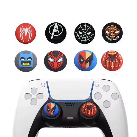New SpiderMan Deadpool Thumb Grip Cap Cover for Playstation PS5 PS4 Xbox Series Game Joystick Contro