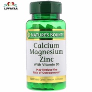 Nature's Bounty Calcium Magnesium Zinc with Vitamin D3 100 Coated Caplets
