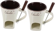 MAGICLULU 2 Sets Fondue Fork Ceramic Fondue Pot Ice Cream Warmer Tealight Burner Chocolate Maker Chocolate Fondue Ice Cream Melting Pot Chocolate Pot Melter Household Butter Fondue