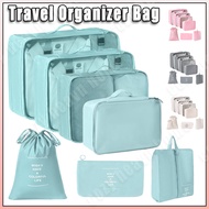 7in1 Set Travel Organizer Bag Luggage Organizer Bag Packing Cubes Travel Toiletries Bag Beg Pengatur