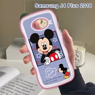 (Wave Case) For Samsung Galaxy J4 Plus 2018 J7 Prime J7 Pro 2017 J2 Pro 2018 J2 Prime Casing Cartoon (Mickey Mouse) Shockproof Phone Softcase Full Cover Camera Protection Cases