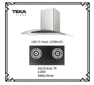 Teka LDA-TC Hood 1200m3/h + GQ73 2G AI AL TR Hob (4.2KW) with Ducting set