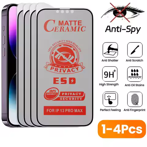 1-4Pcs Matte Ceramic Privacy Screen Protector For Xiaomi Redmi Note 13 Pro 5G 12 11 10 9 8 13C 12C 1