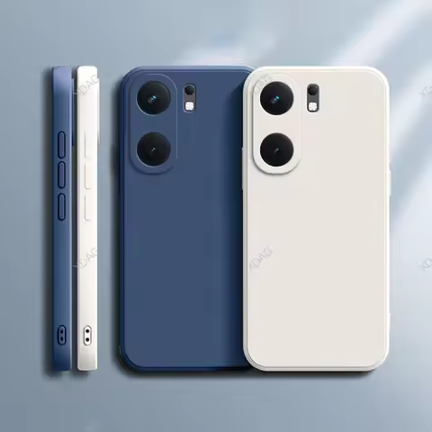 Original Solid Color Back Cover for vivo iQOO Neo9S Pro+ Pro Plus High Qualtiy Square Liquid Silicon
