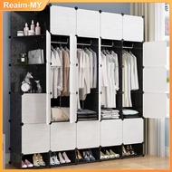 Wardrobe White Black Door Cabinet 8 Cube 1 hanging DIY Black Stripes Wardrobe Assembly Plastic Bedro