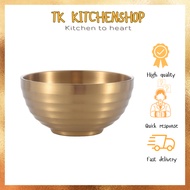 SUS 304 Gold Stainless Steel Rice Bowl, THAI yellow rice bowl, yellow rim body, high quality 304 sta