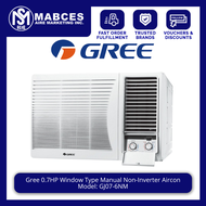 Gree 0.7HP Window Type Manual Non-Inverter Aircon GJ07-6NM