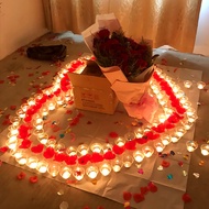 Chinese Valentine's Day 520 Candles Romantic Heart-Shaped Rose Creative Birthday Confession Proposal