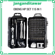 Obeng set Hp Lengkap Multifungsi obeng set Servis Hp lengkap 115 in 1