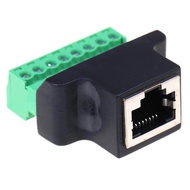 LANG RJ45 Female to Screw Terminal 8 Pin Connector Ethernet Cable Extender Adapter